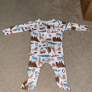 one piece safari theme animal print baby boy onesie